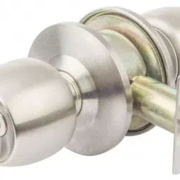 Jainson Locks 583 25-45 mm SS Finish Cylinder Lock with Knob Lock and 3 Keys (Pack of 12)-1