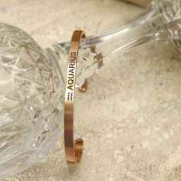Joker & Witch Aquarius Rose Gold Zodiac Band Flexible fit Bracelet-image-43