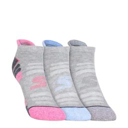 Skechers Low Cut Grey Textured Socks for Women - Pack of 3-26