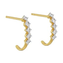 Emori 14k Yellow Gold & Diamond Round Quintet Stud Earrings-image-29