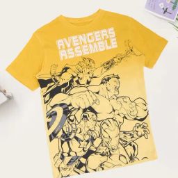 Pantaloons Junior Boys Mellow Yellow Printed T-Shirt-picture-24
