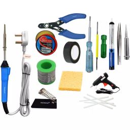 Fadman Basic Bundle Electric 14 In 1 Soldering Iron Kit Copper, Iron & Nickle Corded 25 W with Solder Wire, Cutter, Tester-11