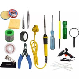 Fadman 15 In 1 Soldering Iron Kit Copper, Iron & Nickle Corded 25 W with Solder Wire, Tester, Glue Gun-39