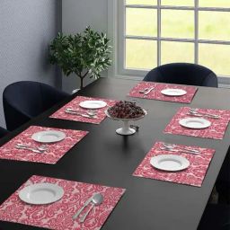 Saral Home Easy Living Maroon Cotton Placemats - Set of 6-33