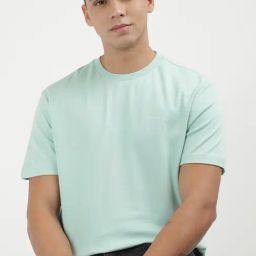 Calvin Klein Lichen Cotton Regular Fit Solid T-Shirt-picture-34
