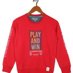 Monte Carlo Kids Red Graphic Print Full Sleeves Sweatshirt-image-98