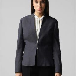 Van Heusen Grey Cotton Regular Fit Blazer-32