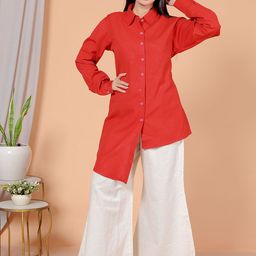 Rasrainaa Shirt Collar Neck Shirt With Palazzos Co-Ords-image-37