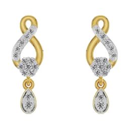 Emori 18k Yellow Gold & Diamond Shimmering Drop Earrings-12