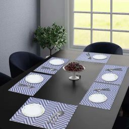 Saral Home Easy Living Blue Cotton Placemats - Set of 6-97