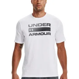 Under Armour White Cotton Regular Fit Printed Sports T-Shirt-picture-32