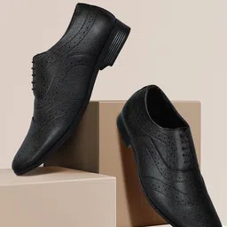 Paragon Men Lace-Up Durable & Sturdy Formal Brogues-image-63
