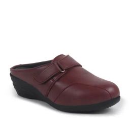 Fausto Women's Maroon Mule Wedges-image-40