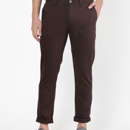 AD By Arvind Men Brown Slim Fit Trouser-picture-22