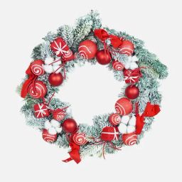 Little Surprise Box Christmas D¿cor Red Unisex Artificial Bushy Christmas Wreath For Wall Door-picture-19