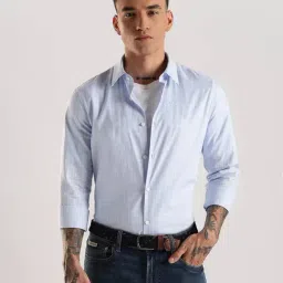 CALVIN KLEIN JEANS Blue Checks Slim Fit Shirt-picture-11
