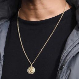 The Bro Code Gold Plated Roar Lion Pendant Necklace for Men-6