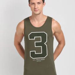 U.S. Polo Assn. Olive Printed Cotton Vest-image-73