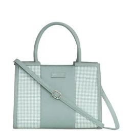 United Colors of Benetton Sayge Sage Green PU Printed Tote Handbag-23