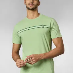 Louis Stitch Green Cotton Regular Fit Solid T-Shirt-picture-9