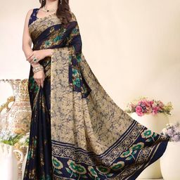 MAGNEITTA Floral Pure Chiffon Saree-picture-18