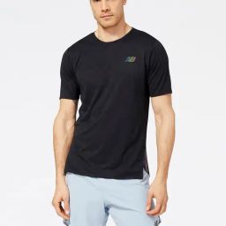 New Balance Black Comfort Fit Self Design Sports T-Shirt-image-53