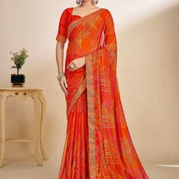 Anouk Rustic Woven Design Zari Pure Chiffon Saree-picture-42