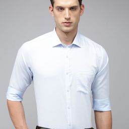 Park Avenue Self Design Slim Fit Pure Cotton Formal Shirt-image-70