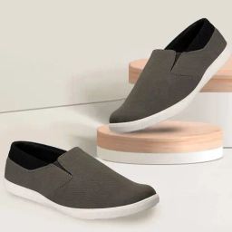 Fausto Men's Grey Plimsolls-image-74