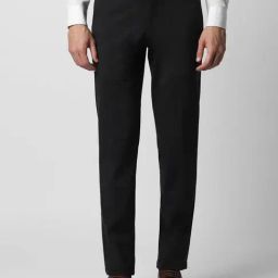 Van Heusen Jet Black Slim Fit Trousers-image-72