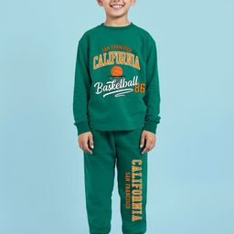 YK X Trampoline Boys Graphic Printed Round Neck T-shirt With Jogger-picture-1