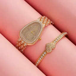 HAUTE SAUCE by Campus Sutra Women Set Of Bijou Serpenti Watch & Bracelet SSM25_HSWB5093-image-15