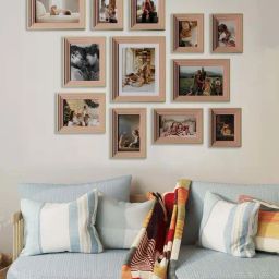 Art Street Pink Synthetic Idolatry Wall Photo Frame - Set of 12-32