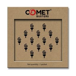 Comet Busters Traditional Designer Bindi - Black-43