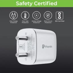 UltraProlink UM1102L Boost PD33L 33W GaN Charger With Type C Port, Type C to iPhone Cable (White) image 5