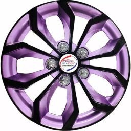 Auto Pearl VioRev38 R1 381 mm(15 Inch) 5 PPress Type Wheel Hubcap with Retention Ring Glossy Black Violet Wheel Cover for Volkswagen Polo 1.2L (Set of 4)-image-88