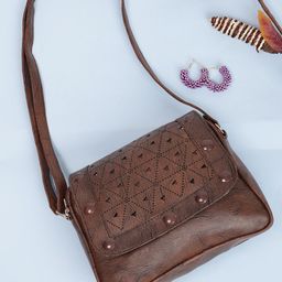 Springberry Women Textured Structured Applique Sling Bag-45