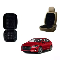 Auto Pearl AV2Bl5 Polyester, Cotton Vehicle Seating Pad For ElantraBlack-42