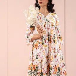 SUTI Women Floral Printed Fit & Flare Dress-image-82