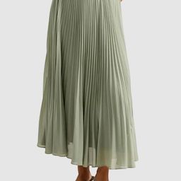 Forever New Pleated Flared Midi Skirt-image-63