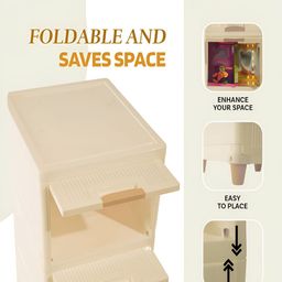 RUBOXA Cream-Coloured Set of 6 Regular Drawer Organiser Organisers image 3