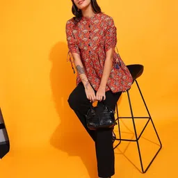 YASH GALLERY Floral Printed Pure Cotton Kurti-image-42