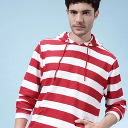glitchez Striped Terry Relaxed Toggle Hem Hooded Sweatshirt-picture-48