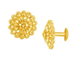 DIVASTRI Set Of 2 Gold-Plated Circular Studs image 3