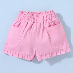 Kookie Kids Mid Thigh Solid Shorts - Pink-picture-43