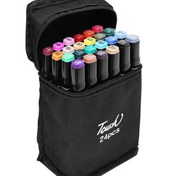 SYGA Graphic Sketch Marker Dual Tip Art Marker Set for Design Drawing Colouring Highlighting Underlining 24 Pieces - Multicolour-14