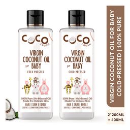 Coco Crush Cold Pressed Pure & Natural Virgin Coconut Oil Pack of 2 - 200 ml-image-64