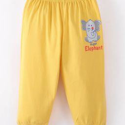 Tango Single Jersey Knit Full Length Lounge Pant with Elephant Print - Yellow-picture-9