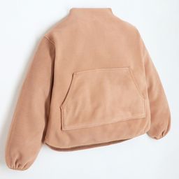 Cherry Crumble By Nitt Hyman High Neck Puffy Sleeves Salmon Knitted Sweatshirt For Girls-Salmon-picture-26