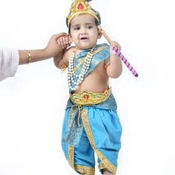 Itsmycostume Janmashtami Theme Krishna Costume Set - Turquoise-picture-29